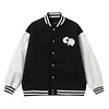 Chrome Hearts Varsity Jacket - Black White Gothic Baseball Coat 2206
