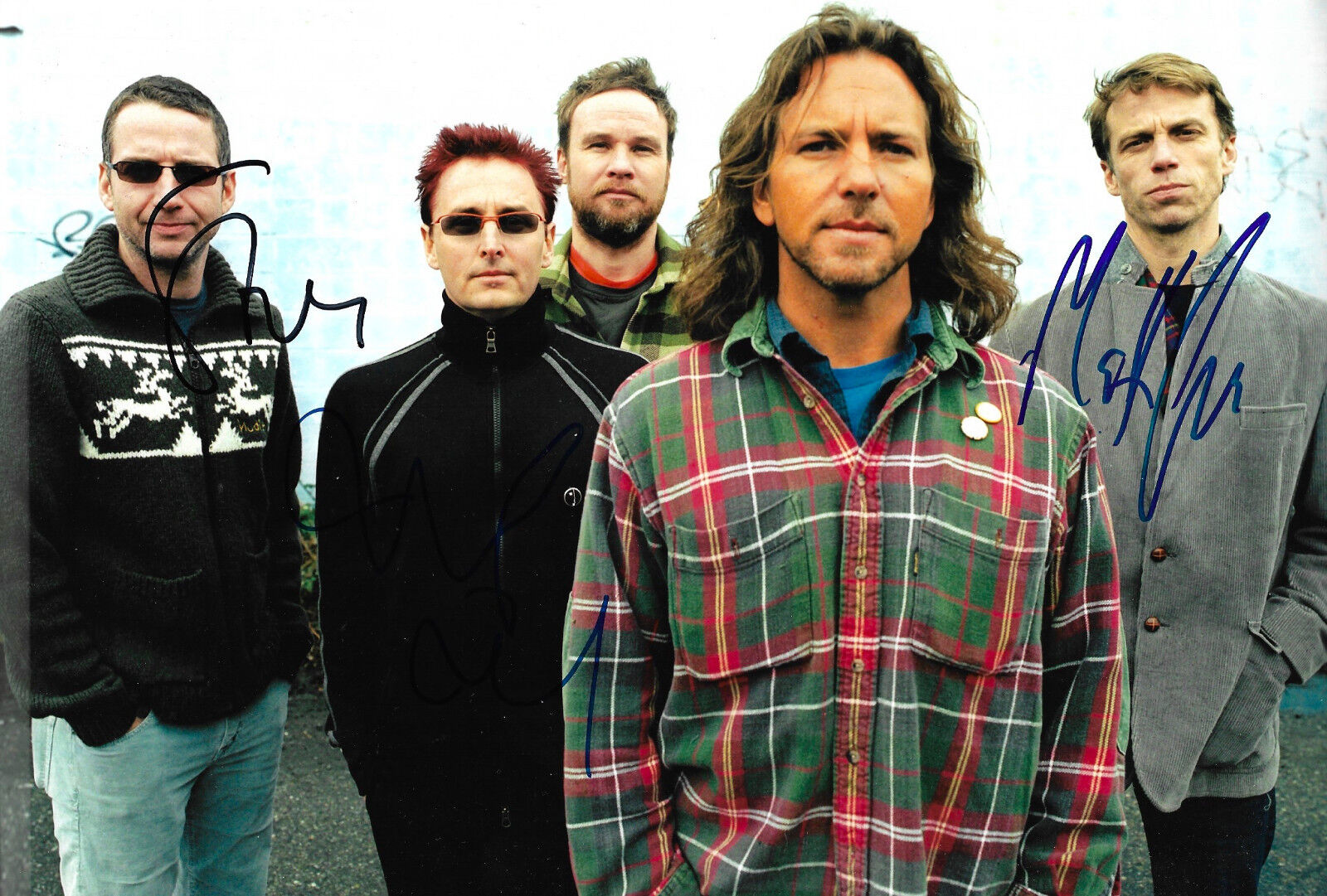 Pearl Jam signed 8x12 inch Photo Poster painting autographs