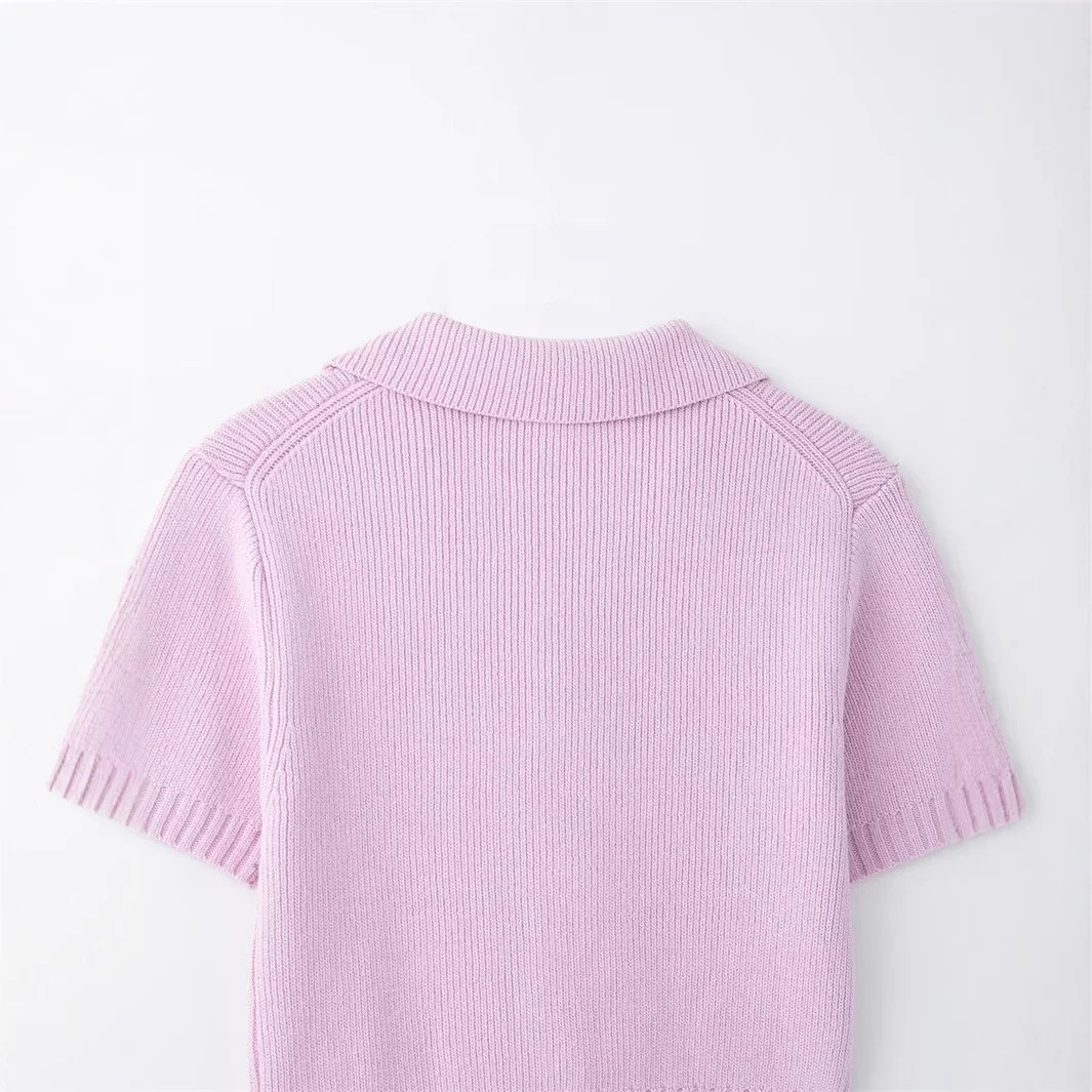 Nigikala Nigikala Spring And Summer New Female Fashion Sweet Fresh Bow Knitted Top 2142007