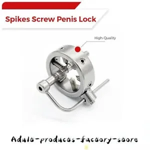 pornhint Pornhint Male Spikes Screw CBT Chastity Device Belt Tube Torture Male Cage Rings Lock