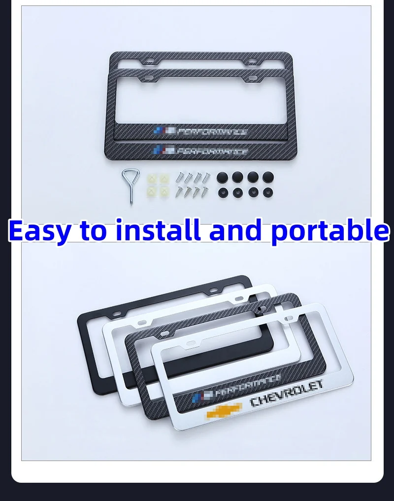 Aluminum alloy license plate frame LOGO printing license plate frame US regulations European regulations