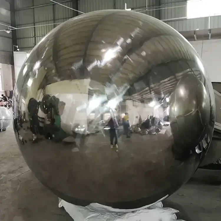 2500mm Polished mirror Large stainless steel sphere Garden decoration ball