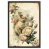 (Big Size) Bunny With Flowers - 11CT Stamped Cross Stitch 40*60cm/15.75*23.62in