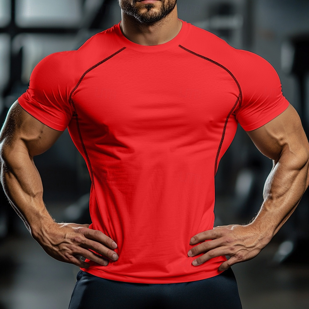 Men's Moisture Wicking Short-sleeved Sports T-shirt