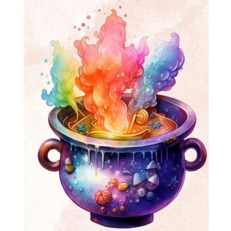 Coloured Potions Crucible - Full Round - Diamond Painting (40*50cm)
