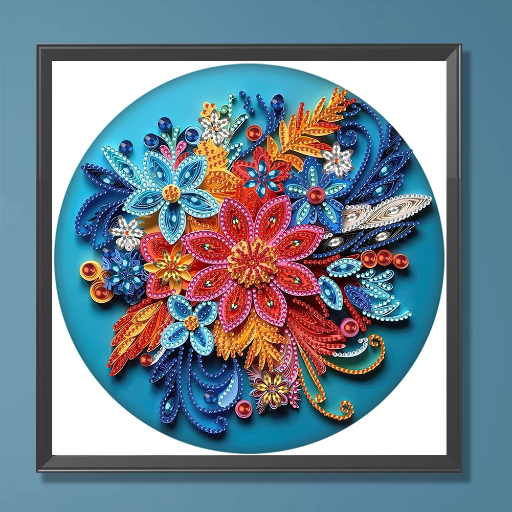 Diamond Painting - Partial Special Shaped Drill - Flower(Canvas|30*30cm)