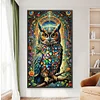 (40*70cm)Owl - Full Round Drill Diamond Painting