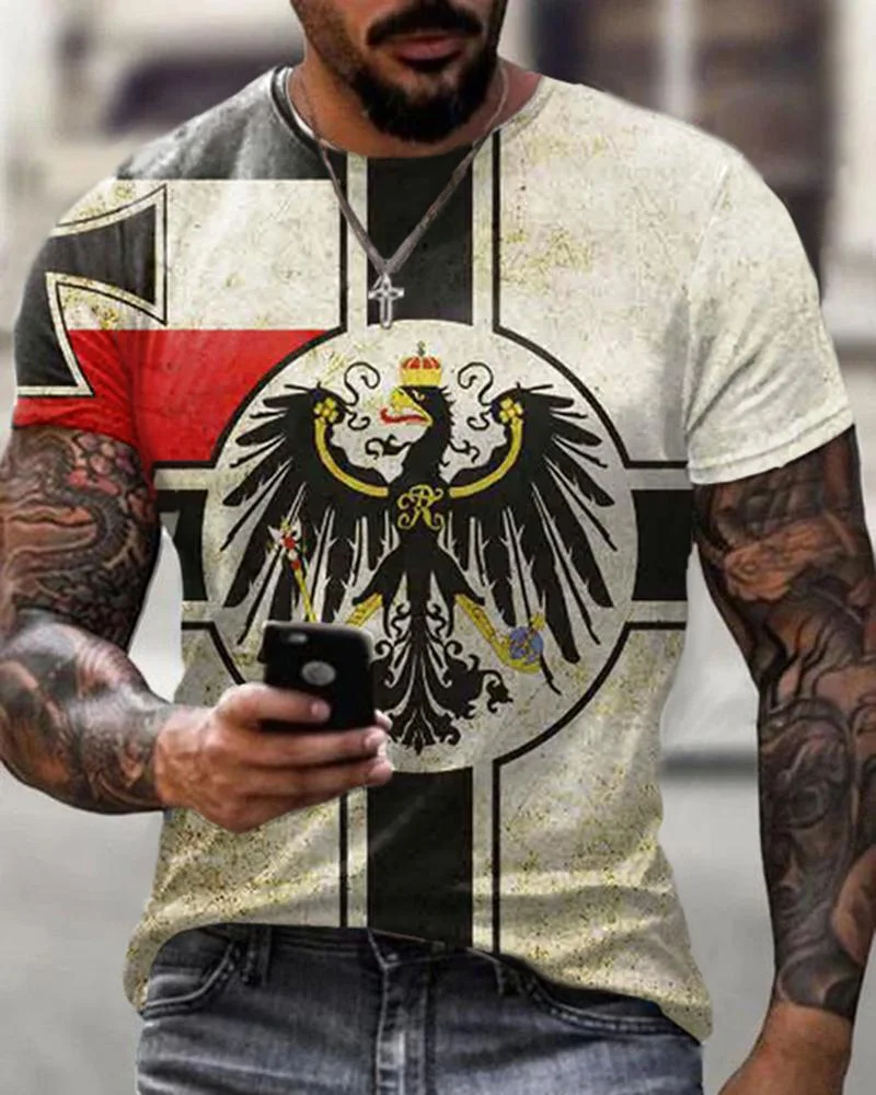 Men Print Casual T-shirts-21