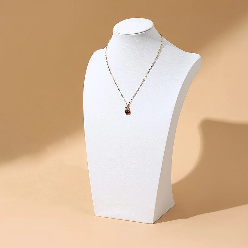 1 Piece Flannel Minimalist Solid Color Jewelry Display Bust