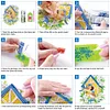 5D DIY Special Shaped Diamond Painting Cross Hanging With Lamp String Kit