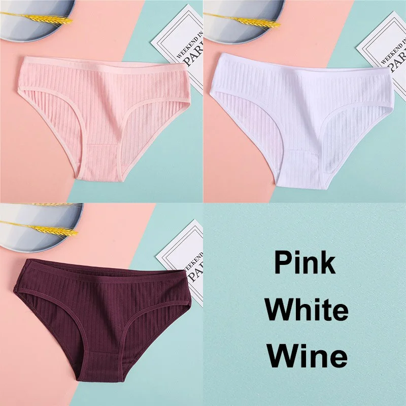 Billionm Cotton Panties Women's Underwear Casual Solid Color Panties for Women Intimate Lingerie Sexy Briefs Female Underpants M-XL