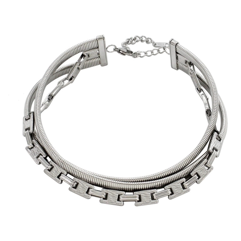 304 Stainless Steel 18K Gold Plated Minimalist Classic Style Plating Solid Color Choker