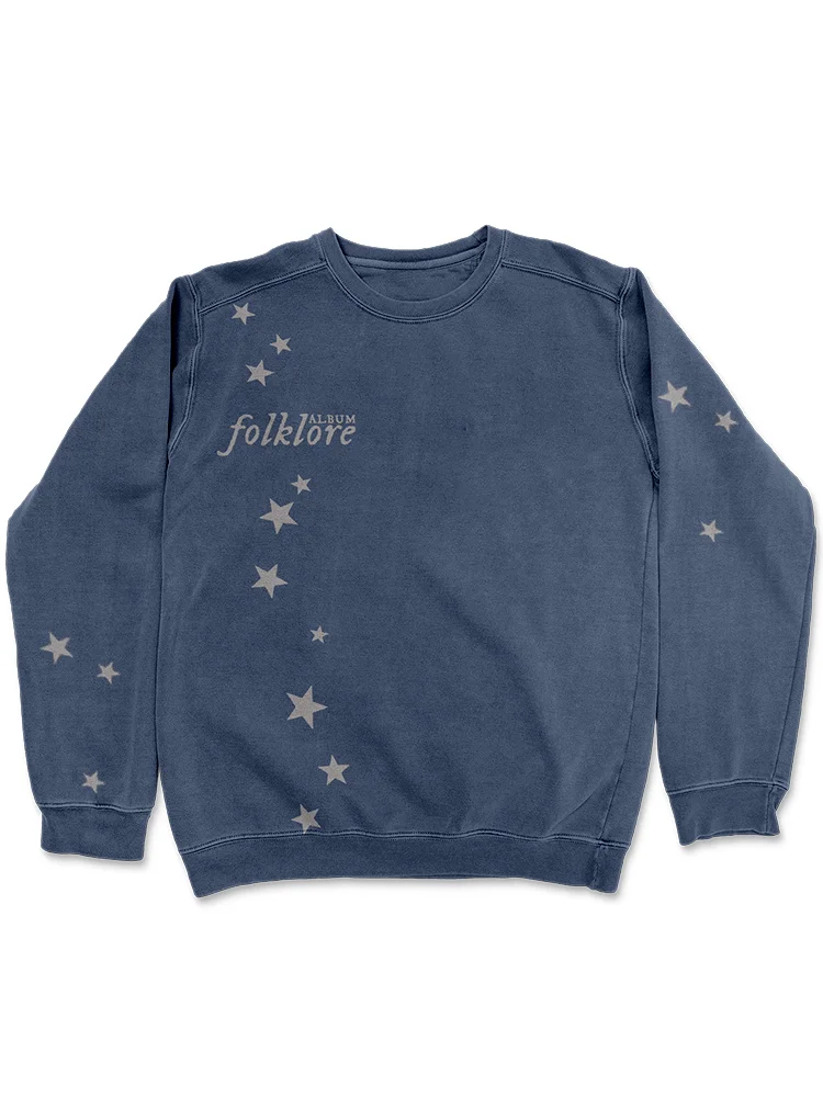 Folklore Stars Graphic Vintage Washed Sweatshirt