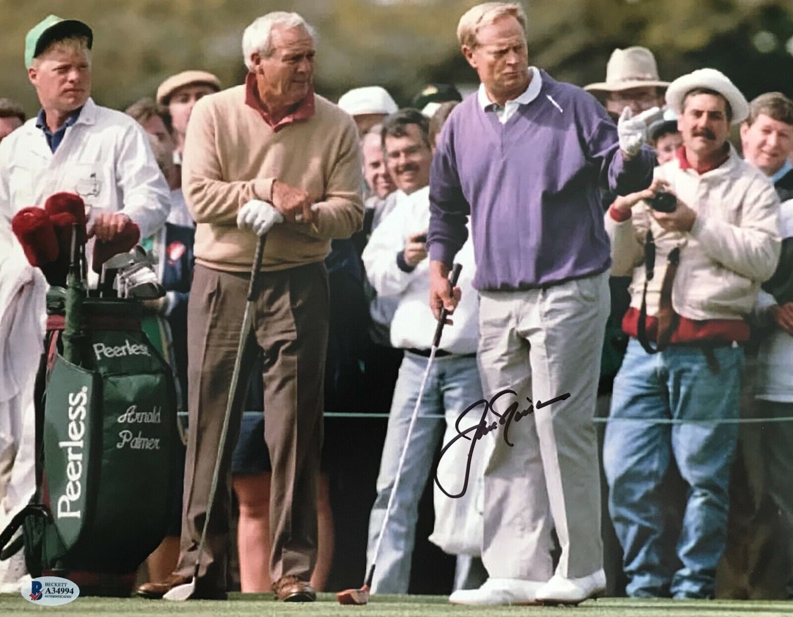 MASTERS!!! Jack Nicklaus GOLDEN BEAR Golf PGA Autographed Signed 11x14 Photo Poster painting BAS