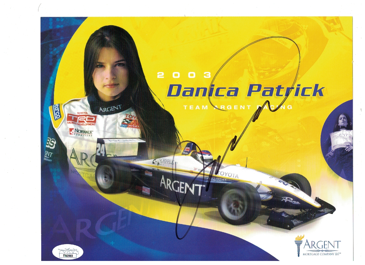 Danica Patrick Argent Formula One Racing Signed 8 1/2 x 11 Photo Poster painting Card JSA Cert