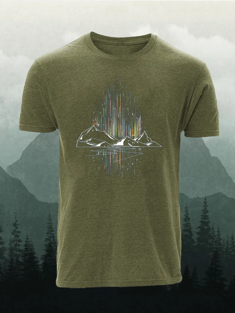 Aurora Print Short Sleeve Men's T-Shirt in  mildstyles
