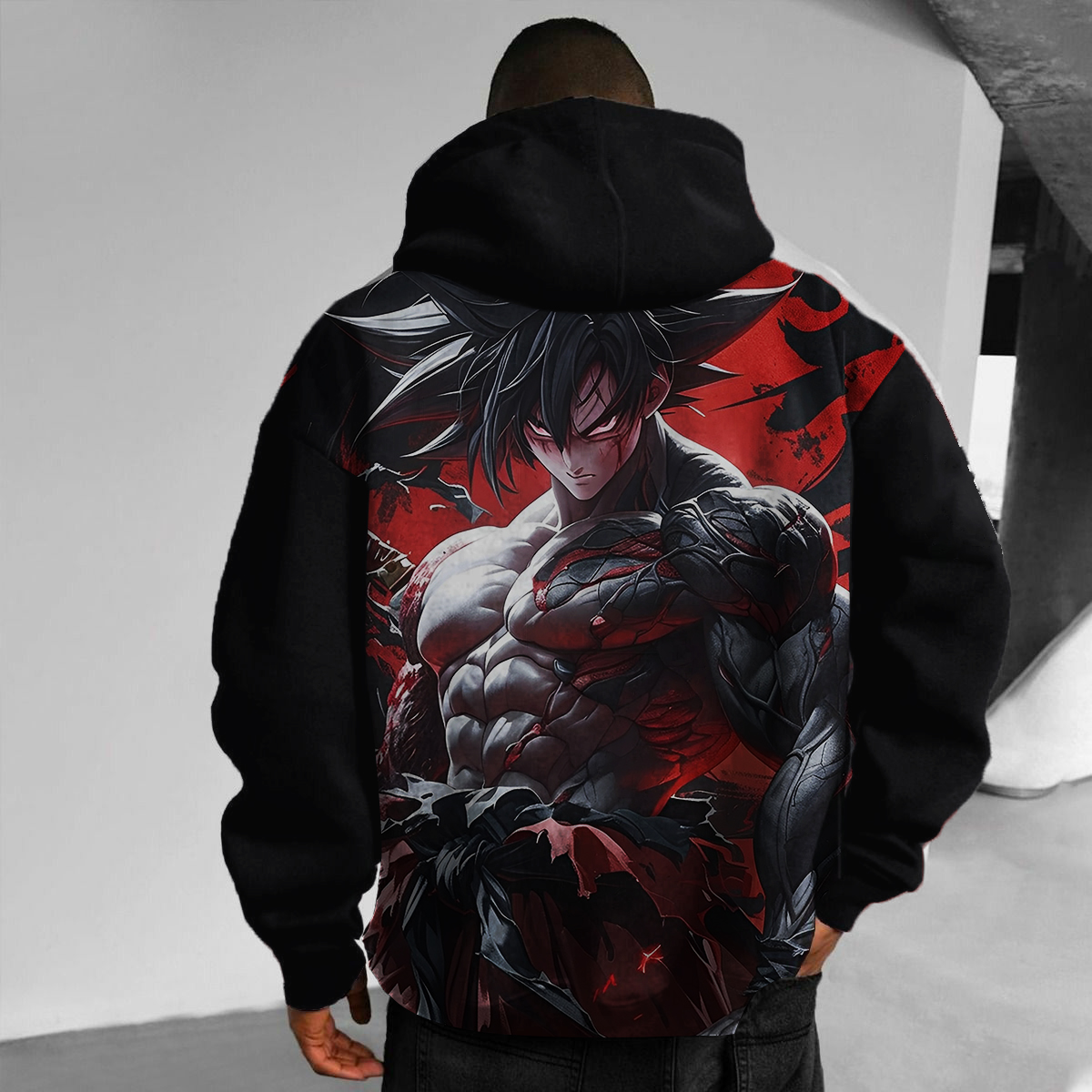 Anime "Dragon Ball" Character "Goku" Pattern Print Hoodie