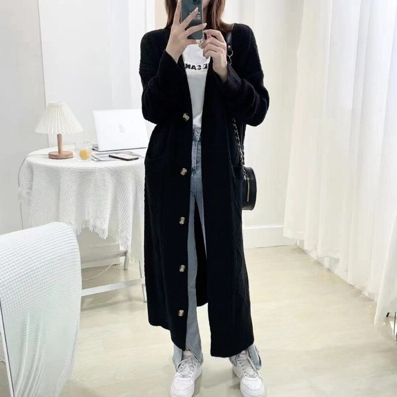 Women New Mid-length Knitted Cardigan