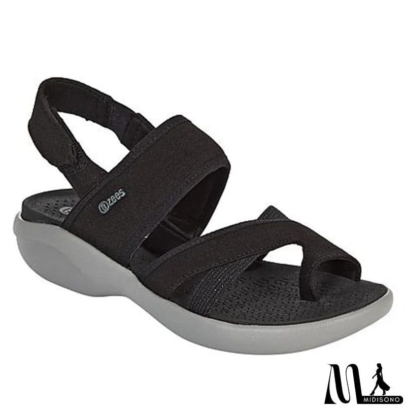 MidiSono - Women's Comfy Large Size Soft Spring Summer Beach Sandals