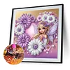 Blumenfee - speziell geformte Diamantmalerei - 30 * 30cm