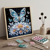 Papillon en cristal-partiel spécial diamant peinture-30 * 30cm
