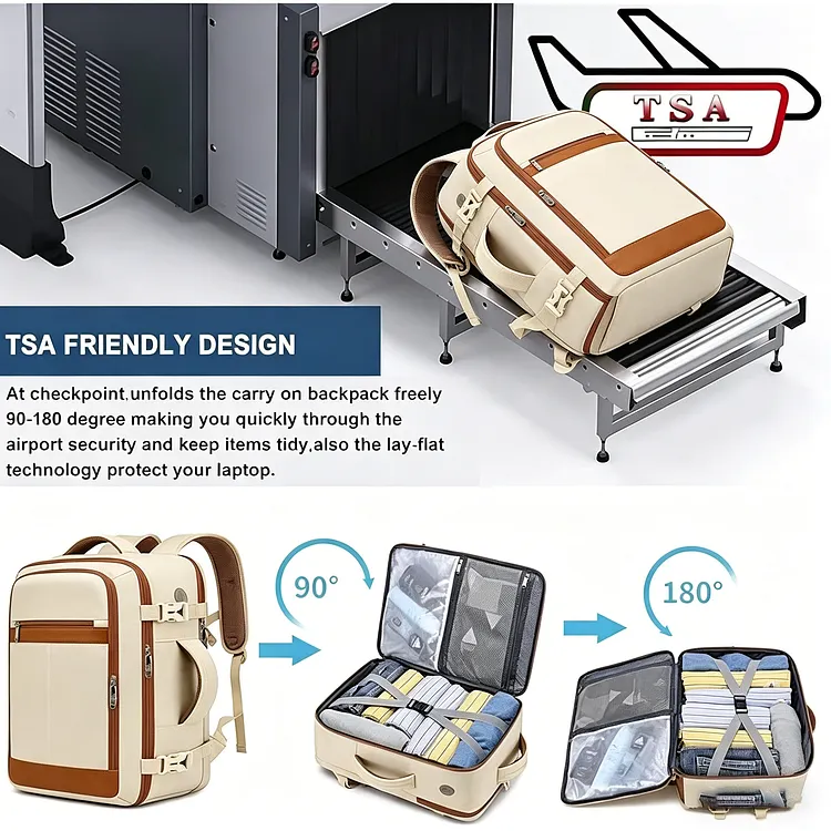 Travel Backpack for Women Airline Approved Carry On Backpack with Shoe Pouch