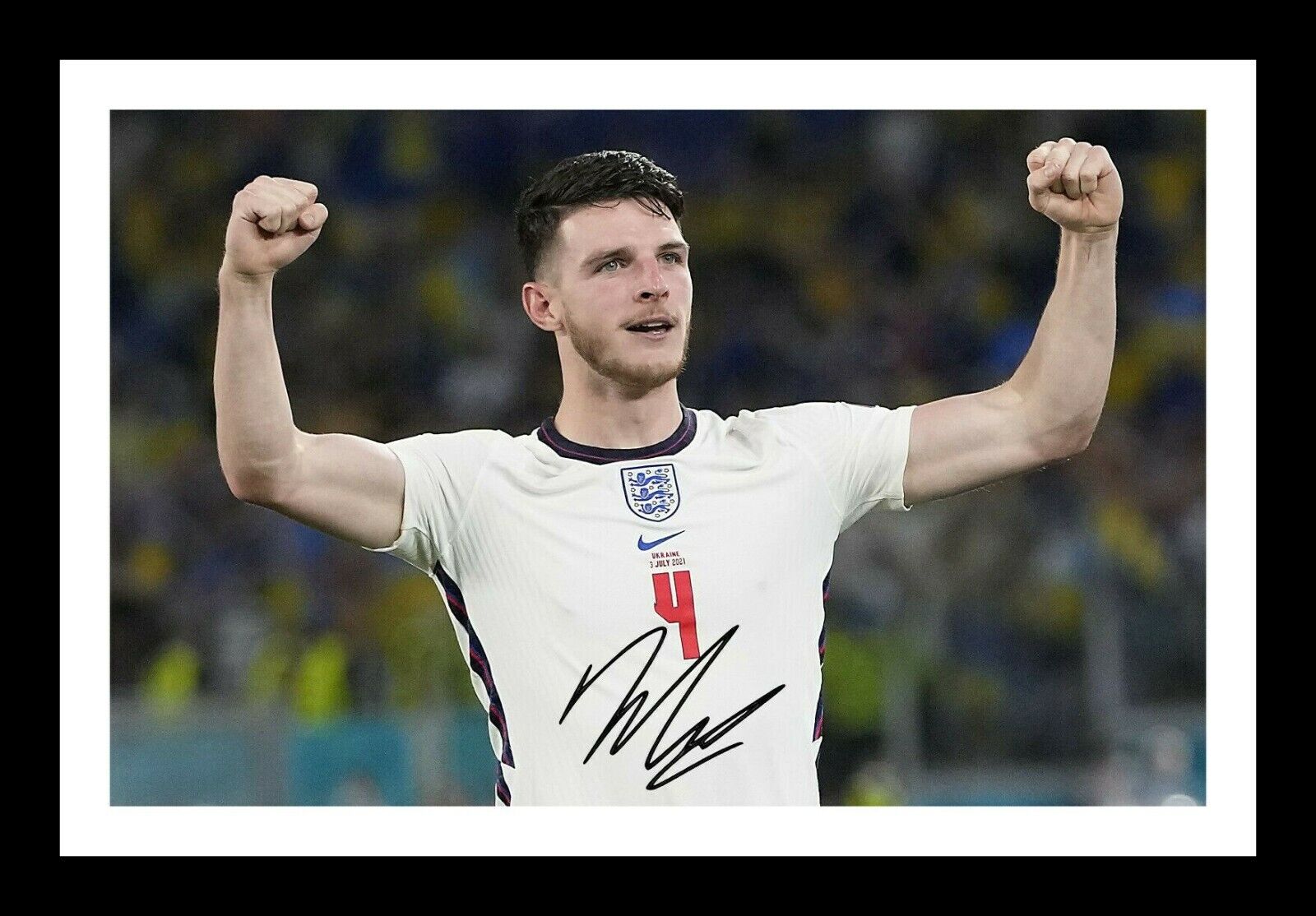 Declan Rice - England Euro 2020 2021 Autograph Signed & Framed Photo Poster painting