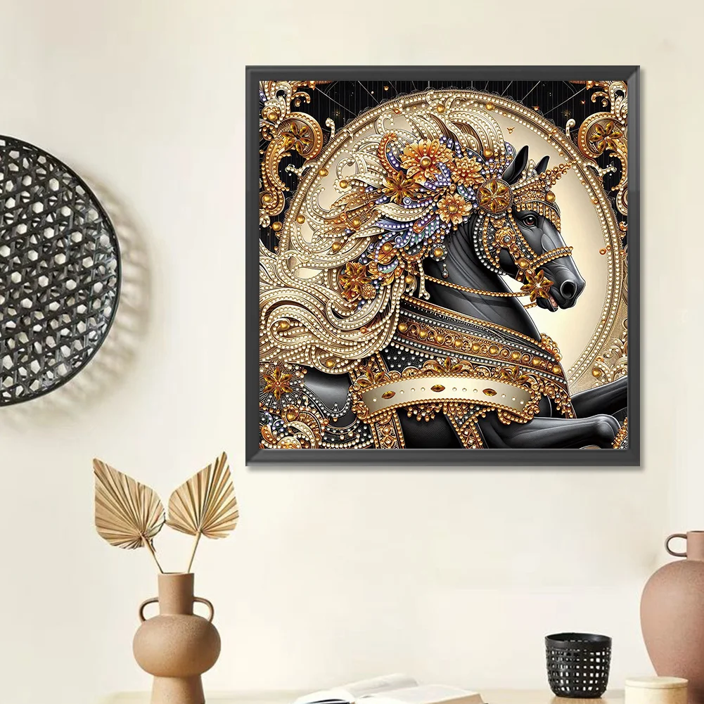 Diamond Painting - Partial Special Shaped Drill - Horse(Canvas|30*30cm)