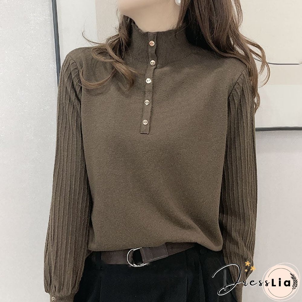 Half-neck Sweater Women's Loose-fitting Foreign-style Bottoming Sweater