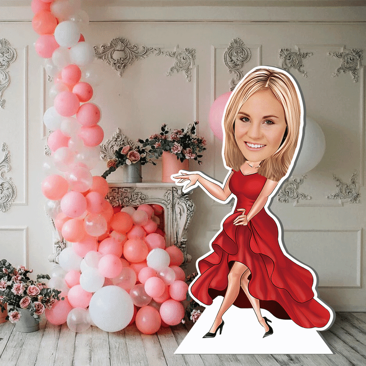 Personalized Life Size Cardboard Cutout Custom Cutout for Female Gift for Boyfriend Wife Birthday