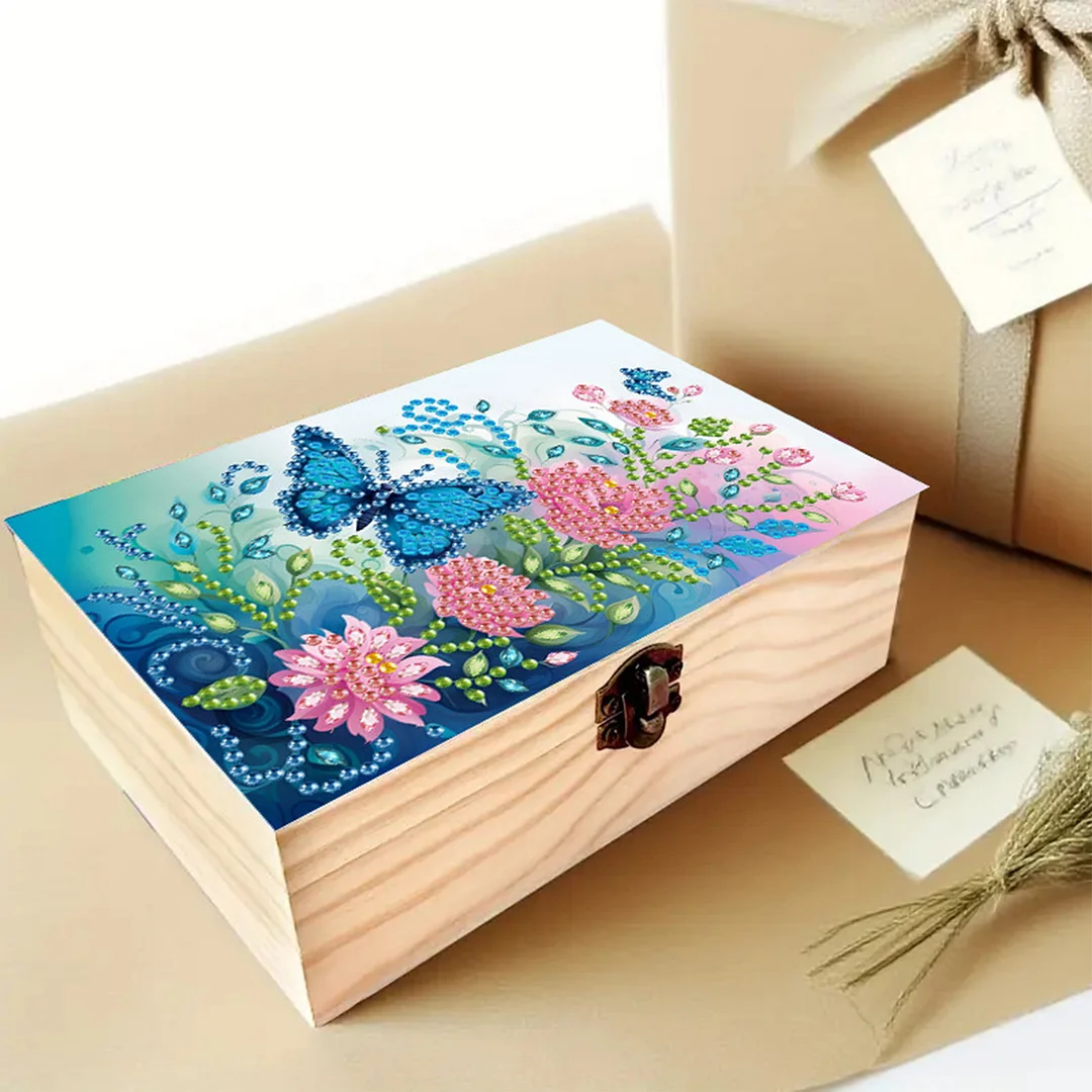Daylight Butterflies and Flowers DIY Wooden 5D Diamond Art Diamond Art Storage