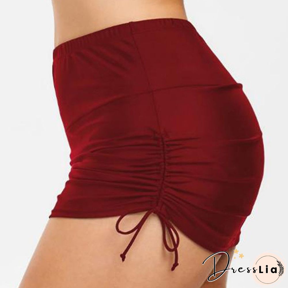 New Women S-3L Swimsuit Bottom Summer Swim Short Skirt Casual Tankini Mini Skirt Swimwear Bikini Bottoms Solid Color Short Skirts