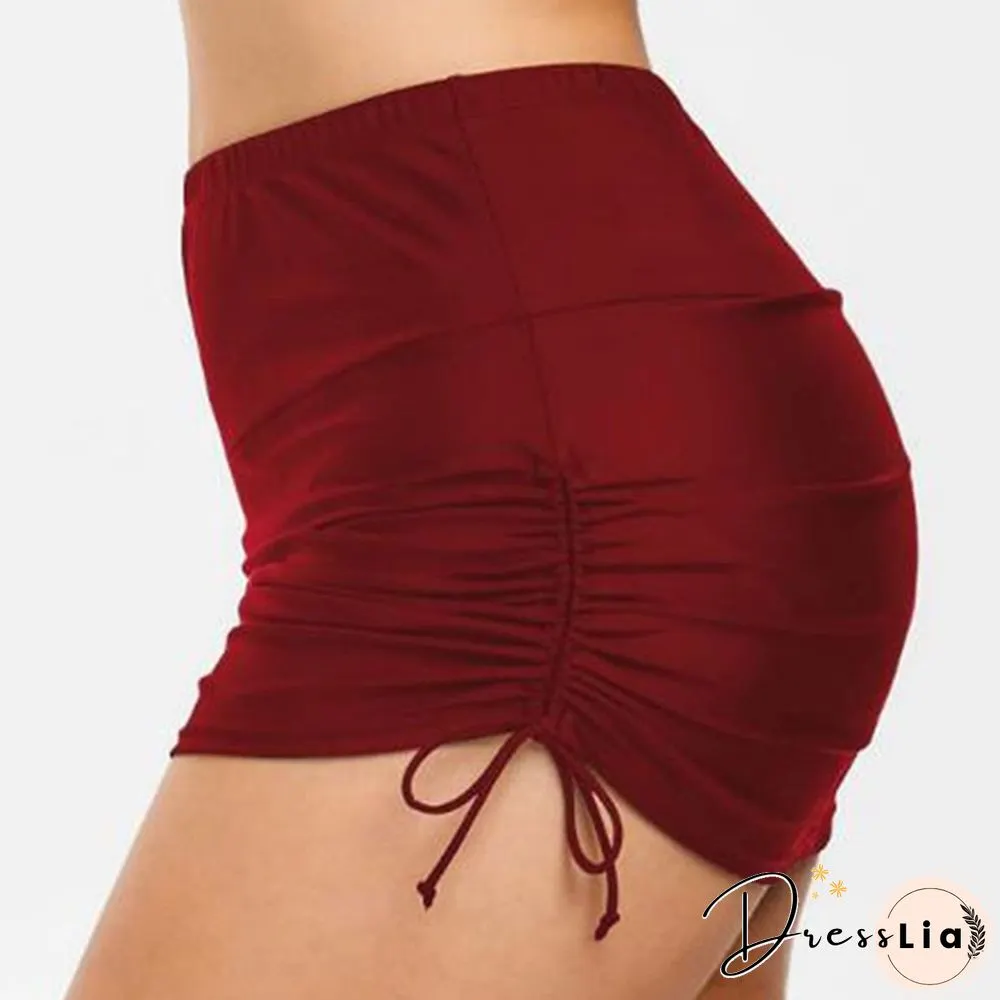 New Women S-3L Swimsuit Bottom Summer Swim Short Skirt Casual Tankini Mini Skirt Swimwear Bikini Bottoms Solid Color Short Skirts