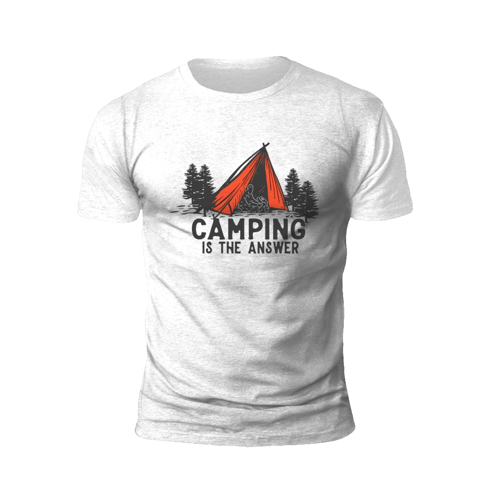 Nature's Retreat: Camping Is the Answer T-shirt