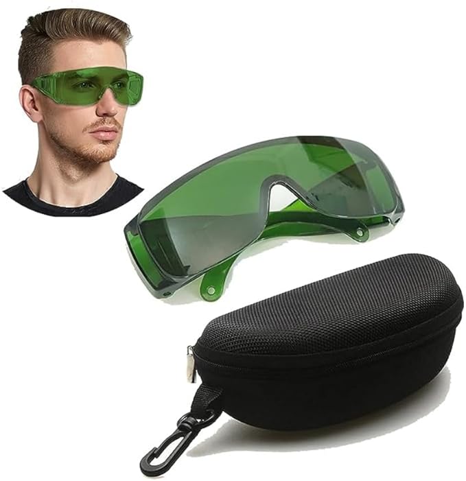 Laser Safety Glasses, OD6+ Laser Glasses Eye Protection 200-450nm 800-2000nm 1064nm, Eye Protection Goggles for IPL Fiber Laser Engraving Machine & Hair Removal