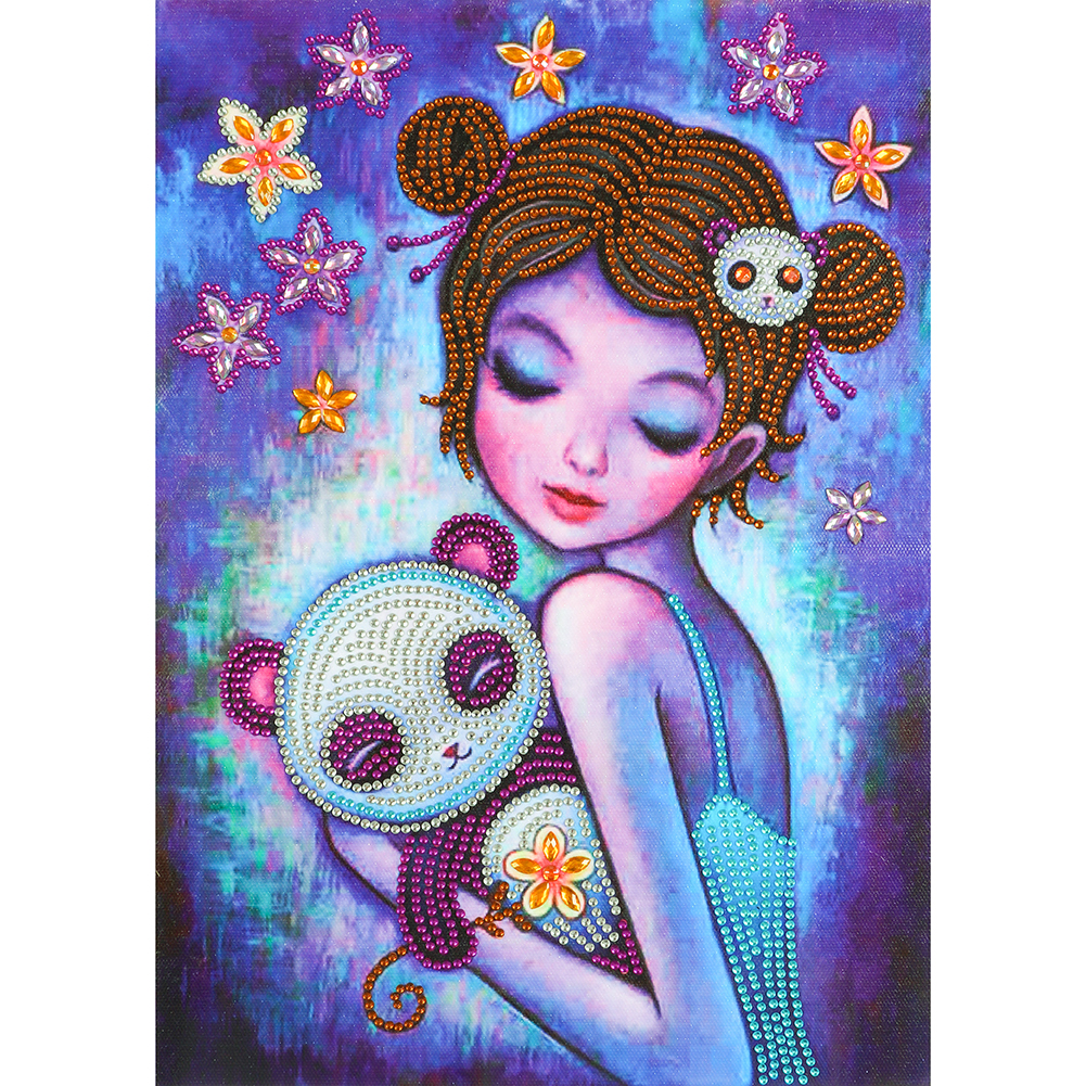 

30*40CM - Special Shaped Diamond Painting - Girl, 501 Original