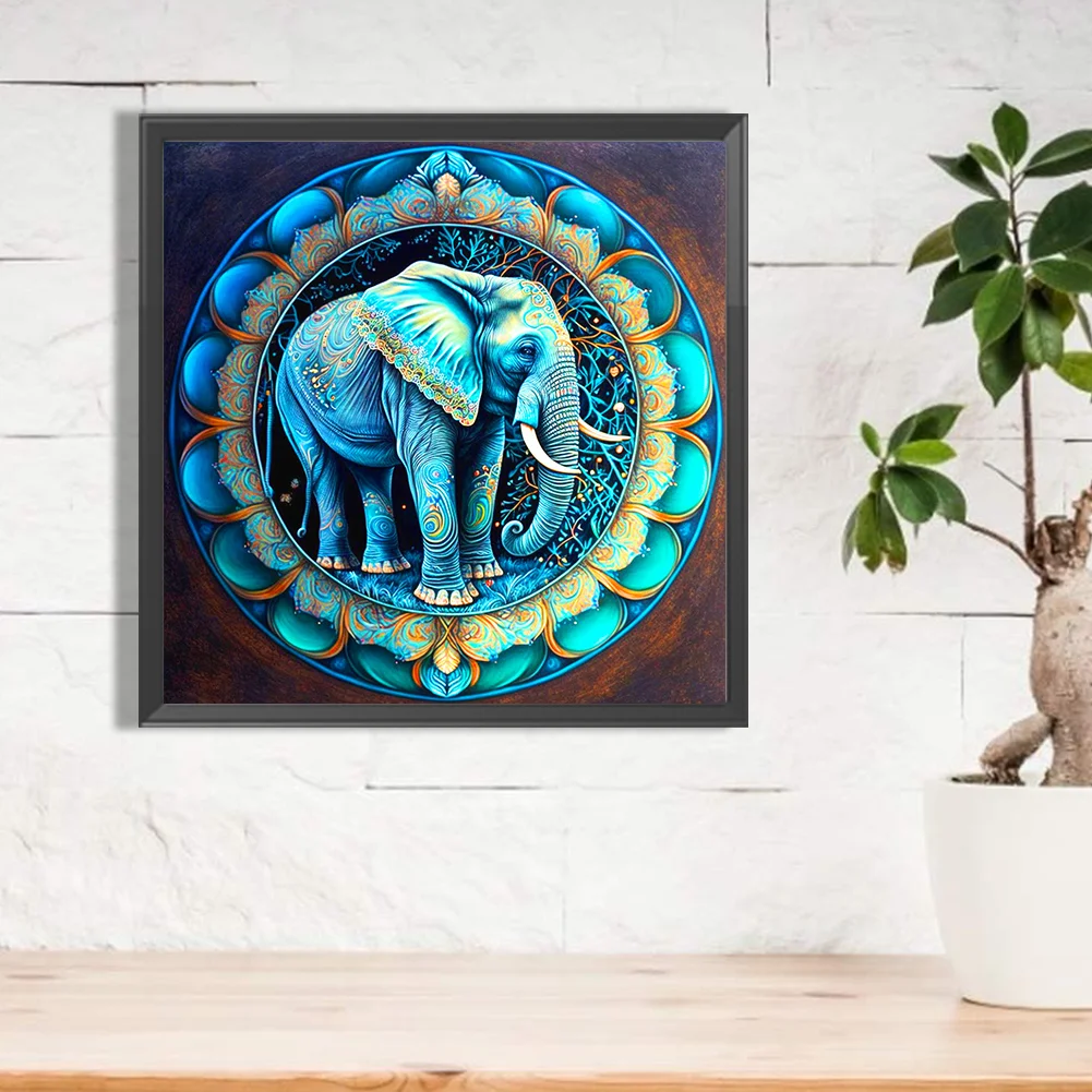 Diamond Painting - Full Round Drill - Elephant(Canvas|40*40cm)