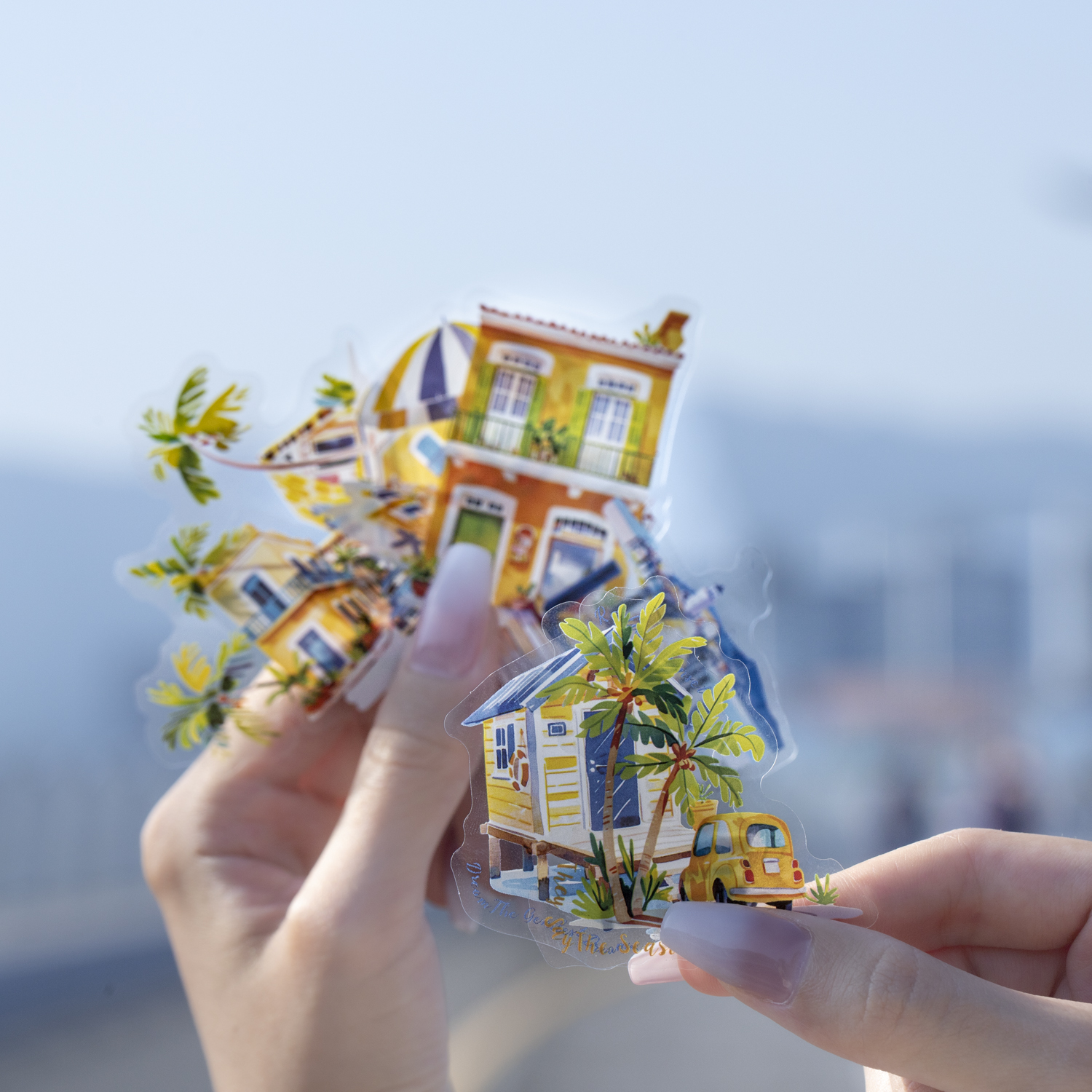 PET 스티커 - 도시 탈출 시리즈 빈티지 여행 휴가 풍경