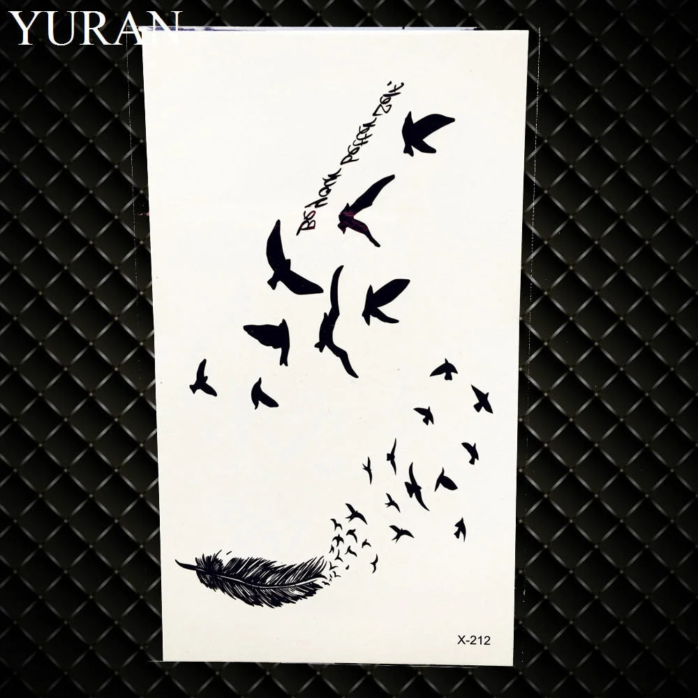 Watercolor Dream Catcher Temporary Tattoo Women Tribal Tattoo Sticker Black Dreamcatcher Fake Flash Tatoo Girl Body Arm Shoulder