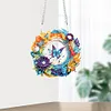 DIY Flowers Butterflies Diamond Painting Wreath （Single Sided)