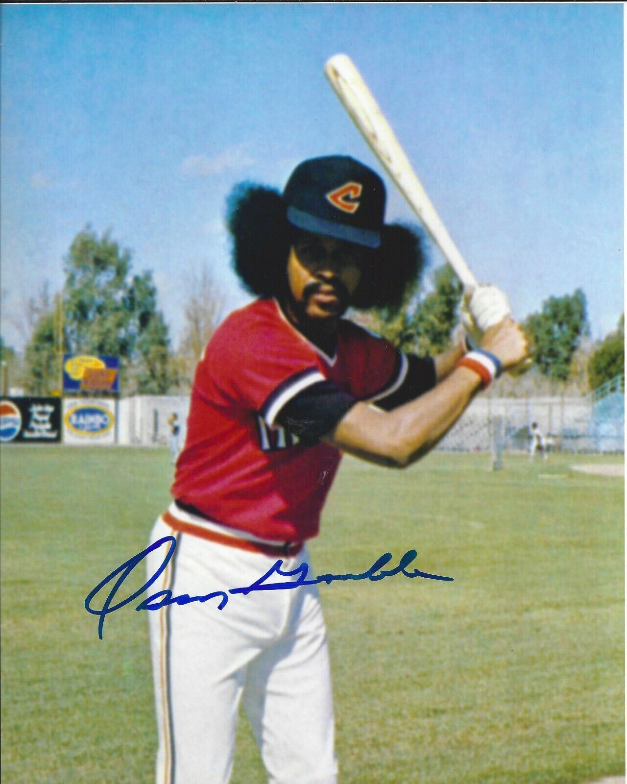 Oscar Gamble Autographed 8x10 Cleveland IndiansDeceased #2