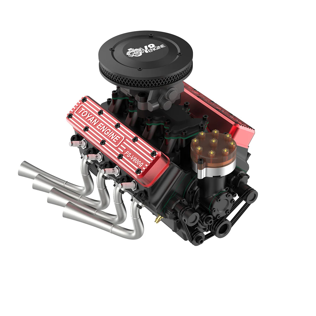 V8 Engine FS-V800WGPC 28cc OHV Gasoline Engine V8 Engine Model Kit - Build Your Own Engine