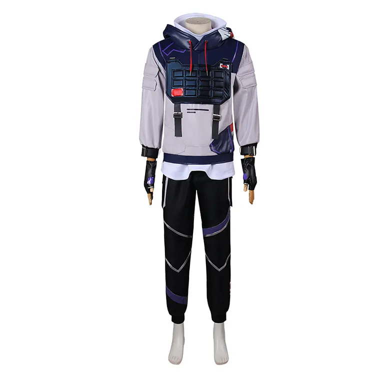 Valorant Phoenix Iso Black Hoodie Set Outfits Cosplay Costume Halloween Carnival Suit