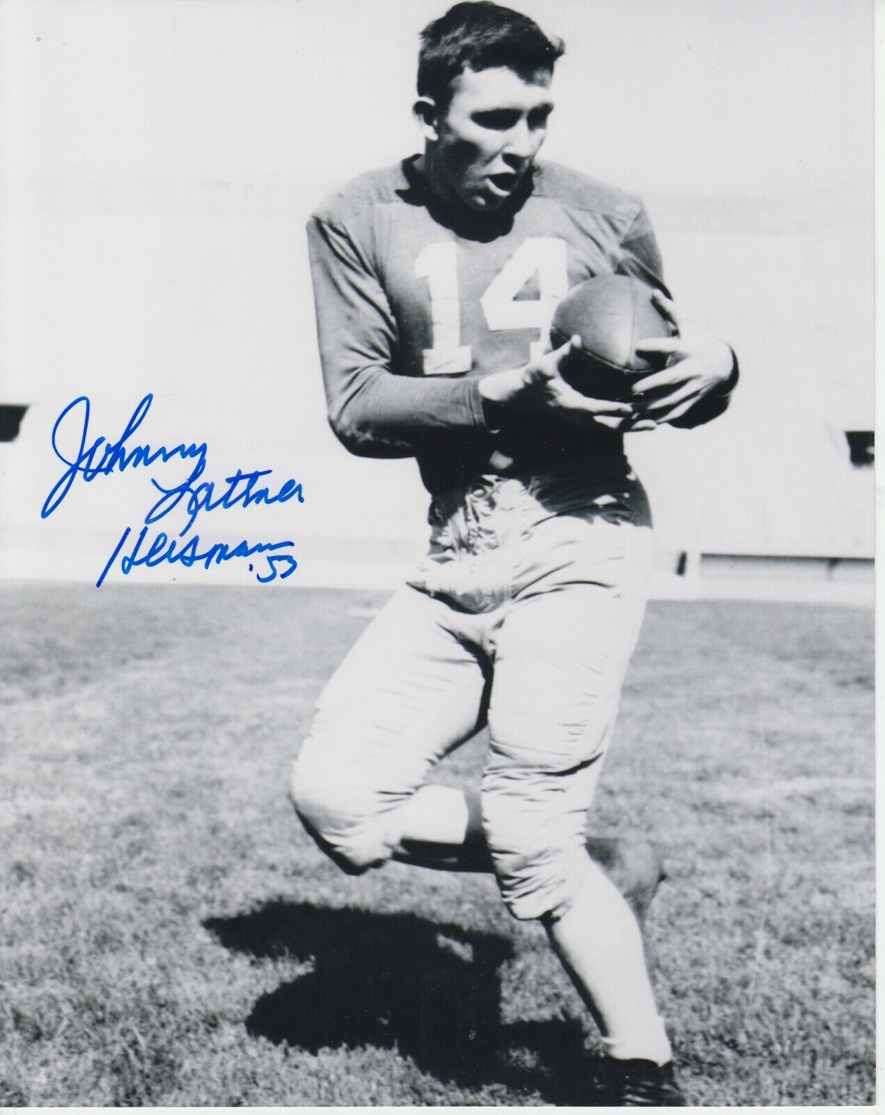 Johnny Lattner 53 Heisman 8x10 Signed Photo Poster painting w/ COA Notre Dame Fighting Irish #3