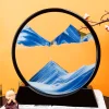 Round quicksand painting living room hourglass glass decoration landscape painting office creative decoration