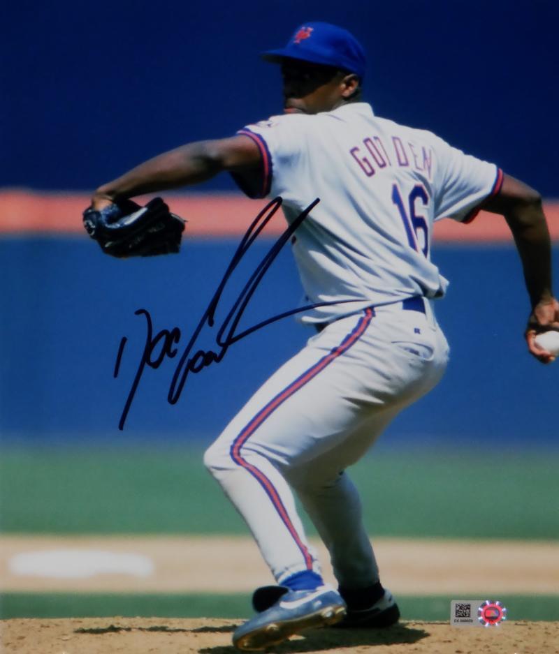 Doc Gooden Autographed NY Mets 8x10 Pitching Photo Poster painting- MLB Authenticated *Black