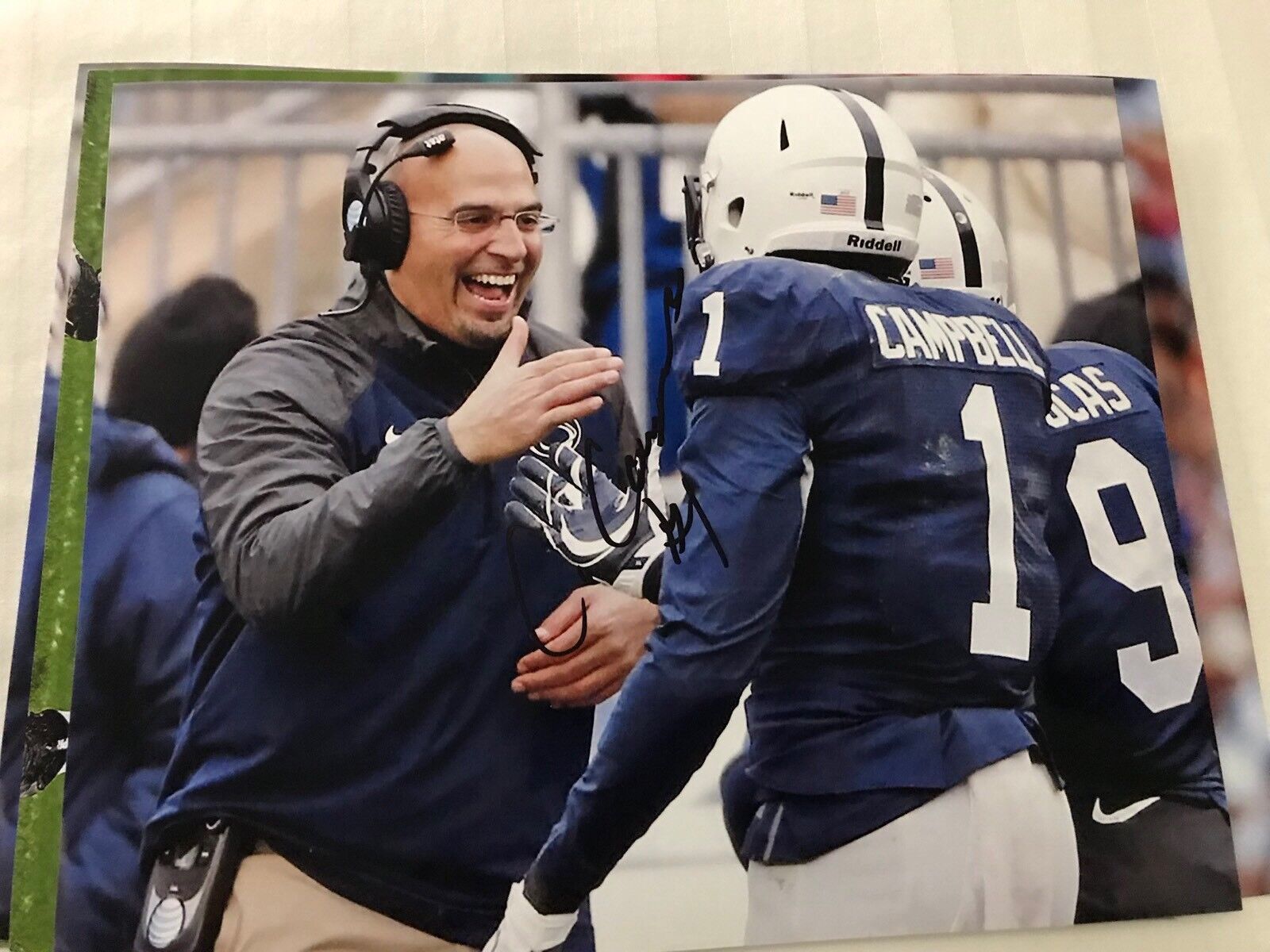 Christian Campbell Penn State hand signed autographed 8x10 football Photo Poster painting COA G