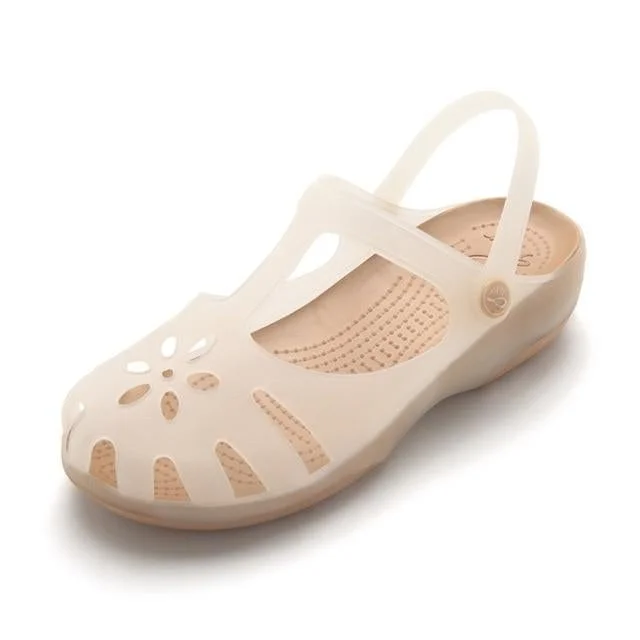 Summer Women Mules Clogs Beach Breathable Sandals Slippers Jelly Shoes