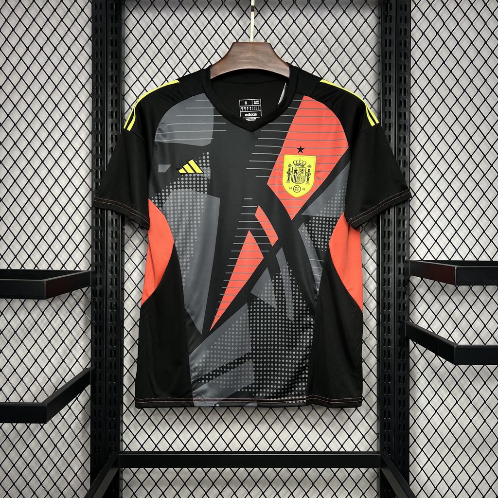 Spain 2024 Black Goalkeeper Jersey - Fans Version