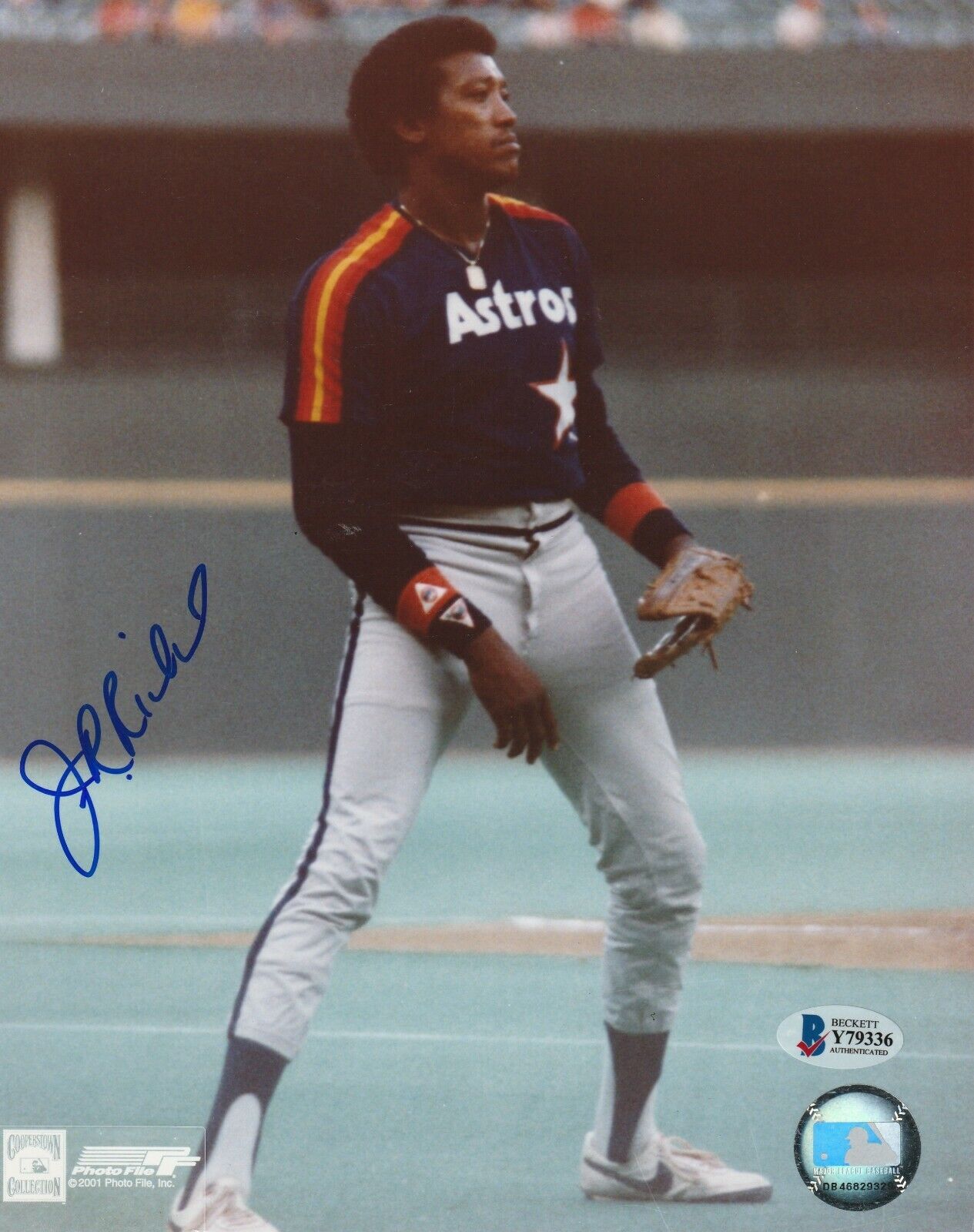 J.R. RICHARD Signed Houston ASTROS 8x10 Photo Poster painting with Beckett COA